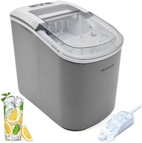 Compact Silver Clear Ice Maker
