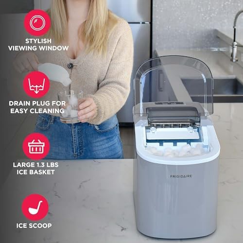 Compact Silver Clear Ice Maker — photo 3