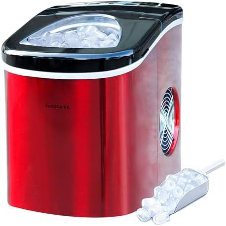 Red stainless steel nugget ice maker