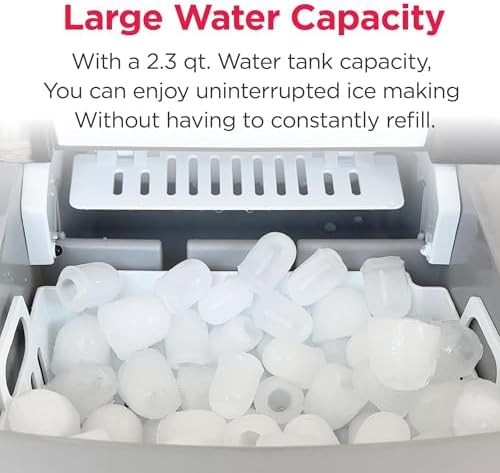 Red stainless steel nugget ice maker — photo 4