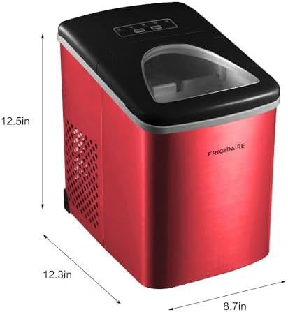 Red stainless steel nugget ice maker — photo 5