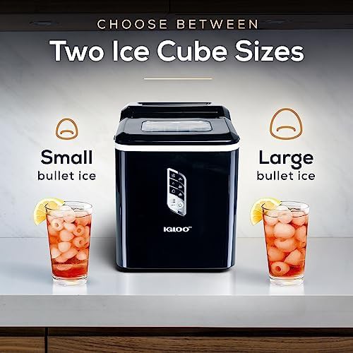 Black portable ice maker with LED panel — photo 4
