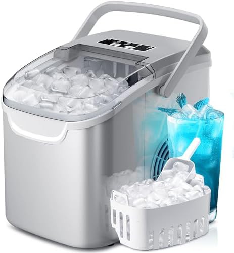 Grey Portable Bullet Ice Maker Machine