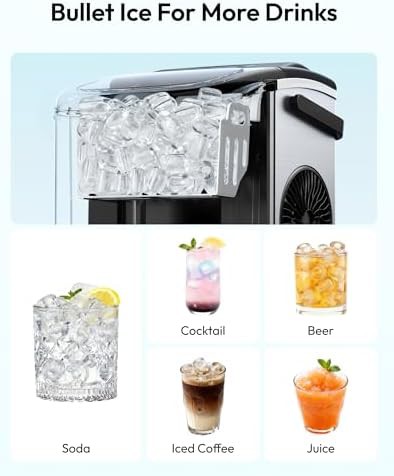 Silver Countertop Ice Maker with Handle — photo 5