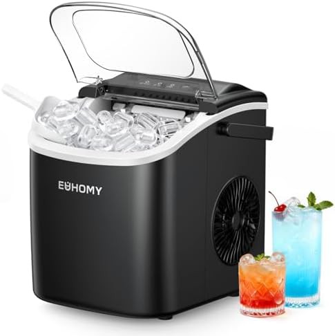 Portable Black Bullet Ice Maker with Handle