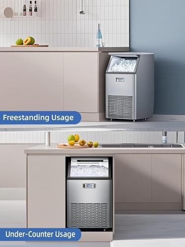 Undercounter Stainless Steel Ice Maker 100 Lbs — photo 3