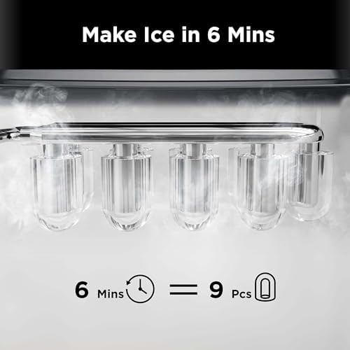 Black Compact Bullet Ice Maker Machine — photo 3