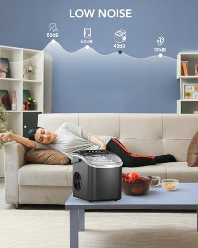 Black Self Cleaning Countertop Ice Machine — photo 4