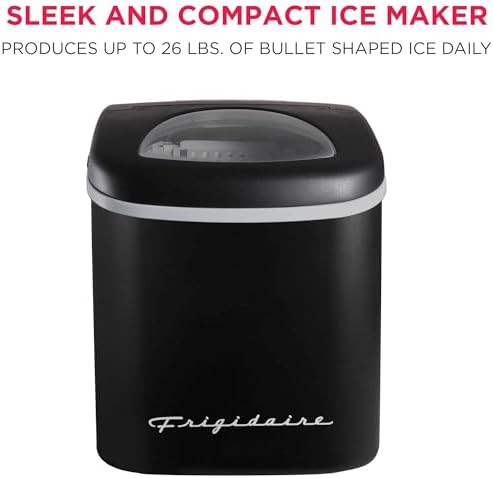 Black compact countertop ice machine 26 lbs — photo 3