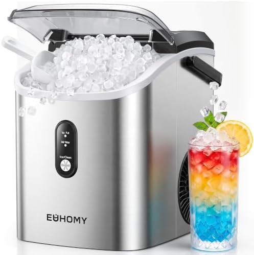 Nugget ice maker with carry handle 34lbs