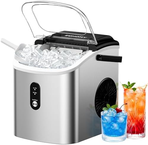 Bullet ice maker with integrated handle