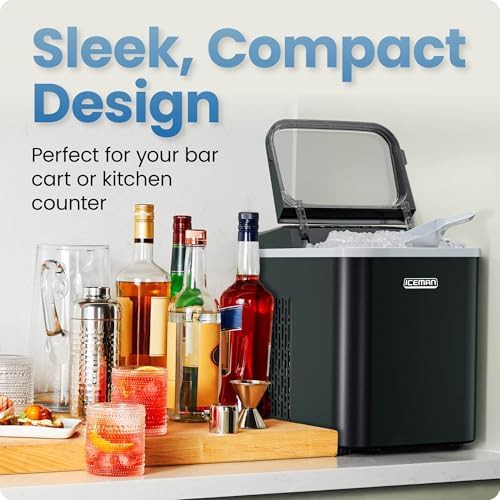 Black compact pebble ice machine 26 lbs — photo 5