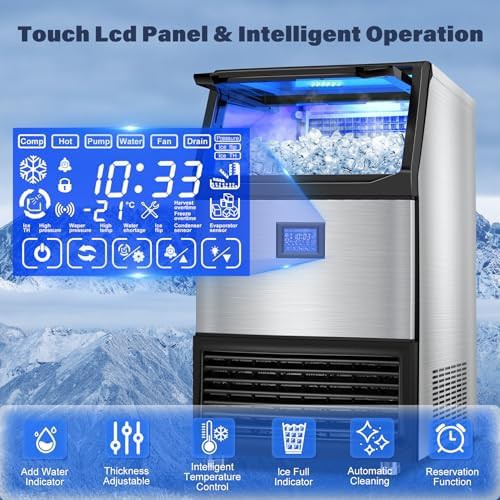 Stainless Steel Commercial 500lb Ice Machine — photo 3