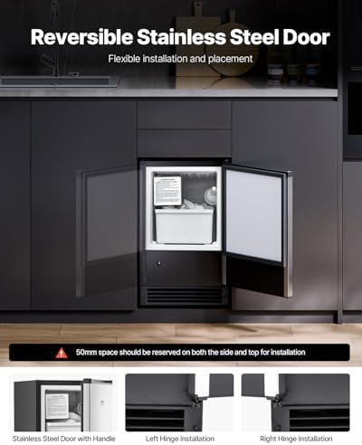 Undercounter Built-in Ice Maker with Reversible Door — photo 3