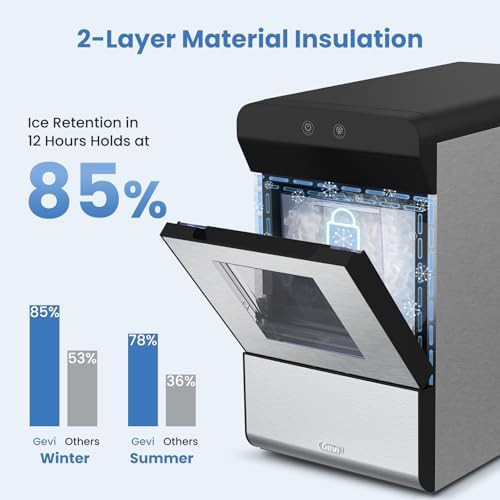 Silver nugget ice maker with viewing window — photo 4