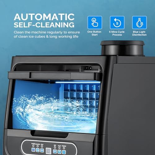 Black Countertop Cube Ice Machine 70lb — photo 4