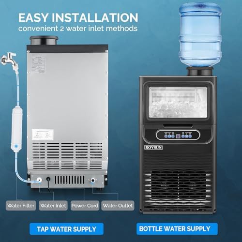 Black Countertop Cube Ice Machine 70lb — photo 5