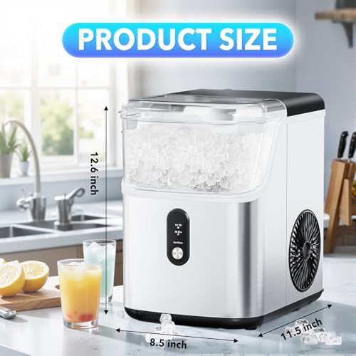 Silver nugget ice maker for chewable ice — photo 5