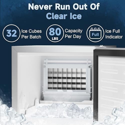 Stainless Steel Undercounter Ice Maker 80 Lbs — photo 4