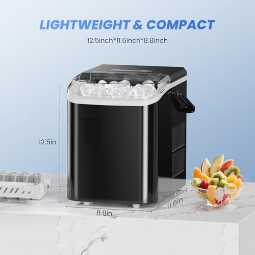 Portable black bullet ice maker with handle — photo 4