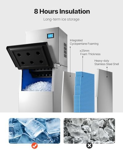 Commercial self cleaning ice maker with storage bin — photo 5