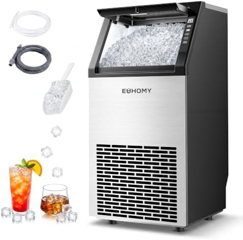 Undercounter cube ice maker with 33lb bin