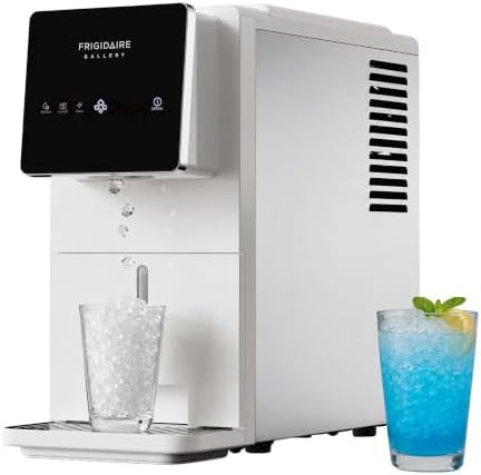White touchscreen nugget ice machine 33 lbs