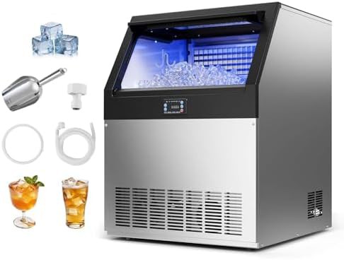 Freestanding Commercial Ice Maker with Self Cleaning
