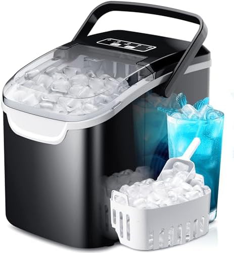 Compact Black Bullet Style Ice Machine
