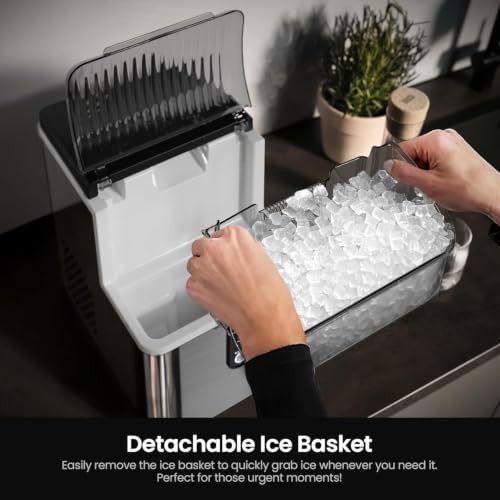 Nugget Ice Maker in Stainless Steel 35lb — photo 3