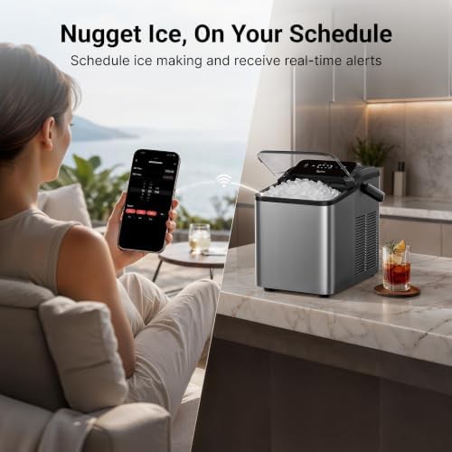 Silver Countertop Nugget Ice Maker Machine — photo 3