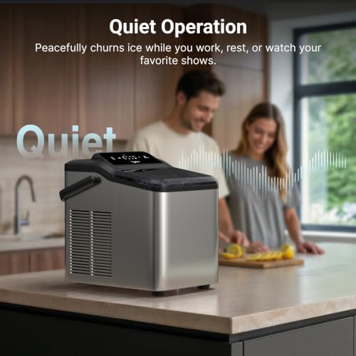 Silver Countertop Nugget Ice Maker Machine — photo 4