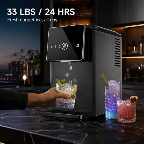 Black Nugget Ice Maker with Self Cleaning — photo 3
