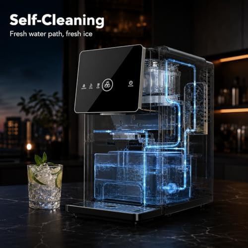 Black Nugget Ice Maker with Self Cleaning — photo 4