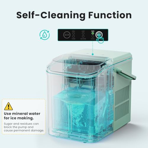 Green Portable Ice Maker with Carry Handle — photo 3