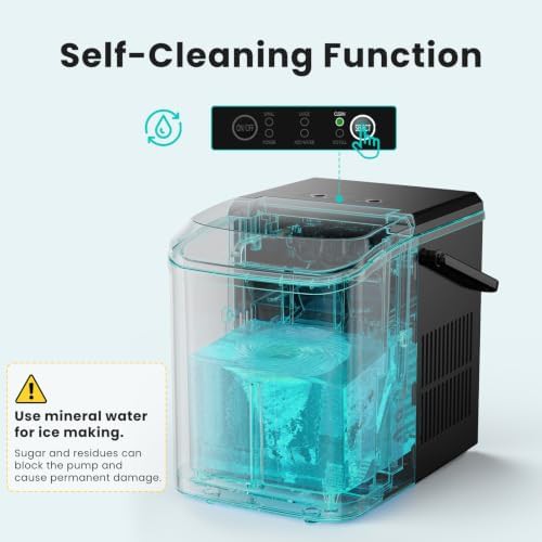 Black Portable Ice Maker with Carry Handle — photo 4