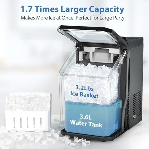 Black Nugget Ice Maker with Self Cleaning — photo 3