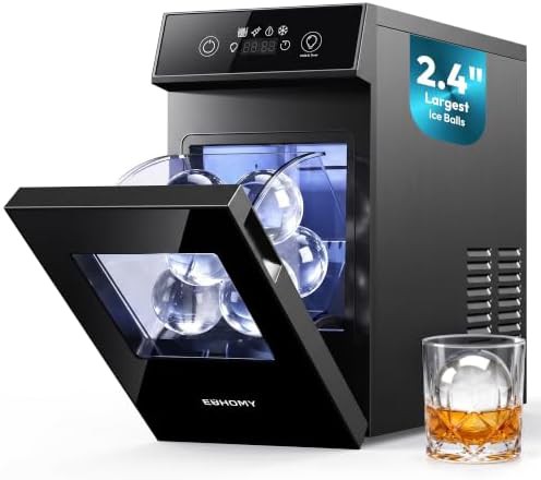 Clear ice ball maker with sphere timer