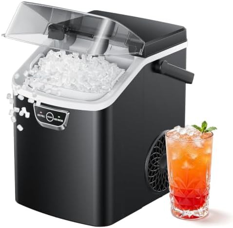 Nugget ice maker with sturdy handle
