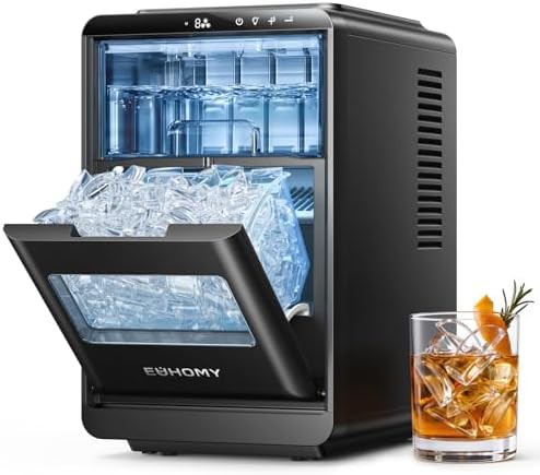 Crescent ice maker for whiskey and coffee