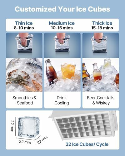 Freestanding Cube Ice Maker with 80 Pound Output — photo 4