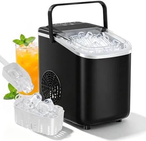 Bullet Ice Machine with Basket and Scoop