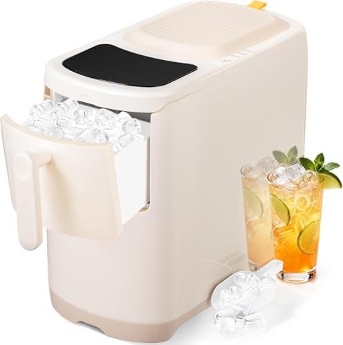Slim White Portable Bullet Ice Maker