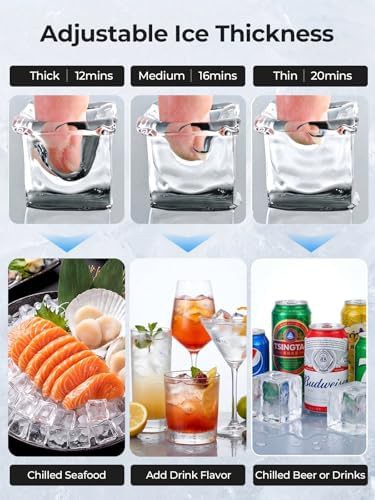 Undercounter Stainless Steel Clear Ice Maker — photo 4