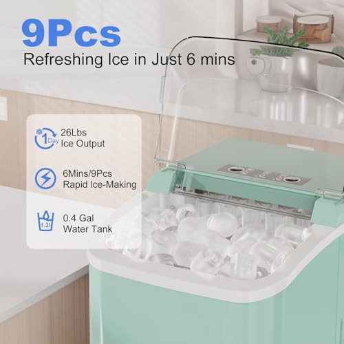 Compact countertop ice machine with handle — photo 3