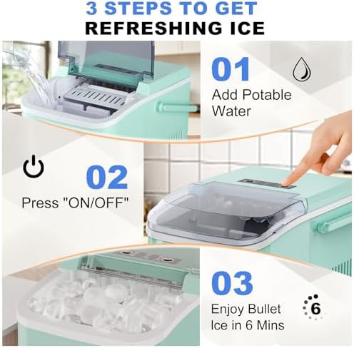 Compact countertop ice machine with handle — photo 5