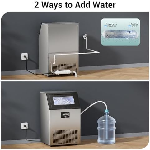 Stainless steel undercounter commercial ice machine — photo 3