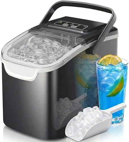Black Bullet Ice Maker with Self Cleaning