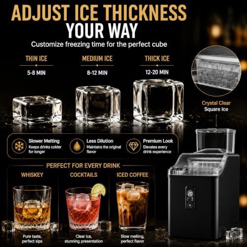 Clear Square Cube Office Ice Maker — photo 5