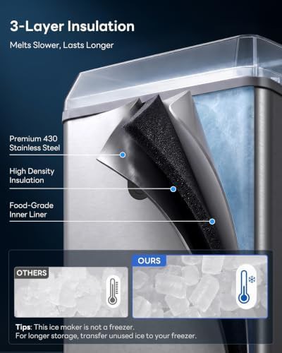 Stainless Steel Nugget Ice Maker 55lbs — photo 5